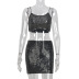 Sexy Sequined Camisole & Skirt Set NSFR103229