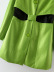 Green Long-Sleeved Hollow Blazer NSXFL103281