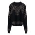 Long-Sleeved Metal Color Thread Jacquard Sweater NSXFL103286