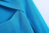 Blue Long-Sleeved Twist Hollow Sweater NSXFL103304