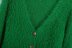 Green Faux Fur Cardigan Sweater NSXFL103305