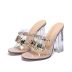 Transparent Rhinestone High-Heeled Sandals Slippers NSSO103310
