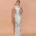 Fishtail Sequins Slim Prom Suspender Dress NSKAN103368