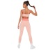 high stretch high waist pure color hip lifting yoga set NSNS103600