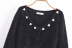 Black Knitted Slim Short Sweater Cardigan NSXFL103654