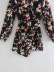 Asymmetric Print Long-Sleeved Shirt Dress NSXFL103656