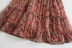 Vestido de manga larga con estampado de flores de marañón y borde de agárico NSXFL103713