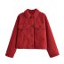Red Double-Sided Fleece Jacket NSXFL103715
