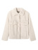 White Loose Double-Sided Shirt Jacket NSXFL103718