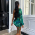 Tie-Dye Print Oblique Shoulder Unilateral Long-Sleeved Tight Dress NSKAJ103814