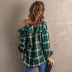 Wholeasle Long-Sleeved Lapel Plaid Shirt Jacket NSSI103865