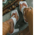Square Toe High Heel Sandals Slippers NSHYR103877