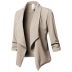 Solid Color Pleated Long-Sleeved Blazer Jacket NSXPF103975