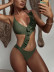 Solid Color Lace One-Piece Swimsuit NSDA104006