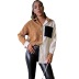 Contrast Color Single-Breasted Shirt Jacket NSLIH104025