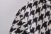 Houndstooth Long-Sleeved Shoulder Pads Short Blazer Jacket NSXFL104031