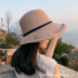 Sombrero de paja protector solar decorado con lazo plegable NSKJM104136