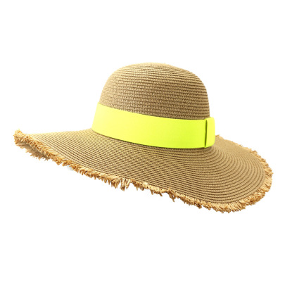 Raw Edge Dome Big Brimmed Straw Hat Nihaostyles Wholesale Clothes NSDIT104155