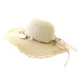 Shell Sunshade Raw Edge Dome Straw Hat NSDIT104156
