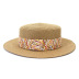 Color Flat Straw Hats NSDIT104160