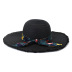 Sombreros de paja de cúpula de borde crudo de flores NSDIT104163