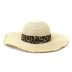 Sunscreen Leopard Print Raw Edge Dome Straw Hat NSDIT104164