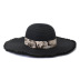 Sombrero de paja con estampado de borde sin rematar Dome NSDIT104165