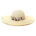 Dome Raw Edge Print Straw Hat NSDIT104165