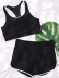 Stitching Tank Top High Waist Shorts Swimwear Set NSFPP104215