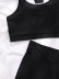 Stitching Tank Top High Waist Shorts Swimwear Set NSFPP104215