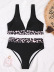 V-Neck Leopard Print Stitching High Waist Bikini NSFPP104220