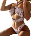 Bikini con cordones y estampado giratorio NSFPP104224