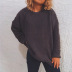 Round Neck Long-Sleeved Knitted Sweater NSSX104233