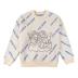 Angel Letter Print Loose Round Neck Long-Sleeved Knitted Sweater NSSX104240