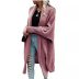 Lapel Bat Sleeve Knitted Long Sweater Cardigan NSSX104245
