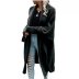 Lapel Bat Sleeve Knitted Long Sweater Cardigan NSSX104245