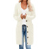 Single-Breasted Twist Knitted Long Sweater Cardigan NSSX104246