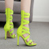 Sandalias de tacón alto con banda elástica de color fluorescente NSYBJ104287