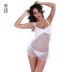 Mesh Stitching See-Through Camisole Panties 2 Piece Set NSFCY104337