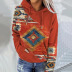 Ethnic Style Printed Long-Sleeved Hooded Sweatshirt NSLZ104464