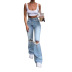 Ripped High Waist Straight Wide-Leg Jeans NSWL104514