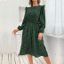 Lotus Leaf Sleeve Polka Dot Print Dress NSDMB104546