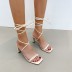 Square Open-Toed Strap High-Heeled Sandals NSYBJ104638