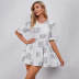 Plus Size Letter Printed Short-Sleeved Loose Dress NSJR104681