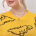Plus Size Dinosaur Jacquard Loose Pullover Sweater NSOY104698