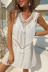 V-Neck Hollow A-Line Beach Vest Dress NSOY104710