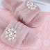 Rhinestones Pearl Wool Plush Cotton Slippers NSKJX104850