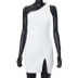 Solid Color Twisted Split Polar Fleece Slim Dress NSHLJ104885