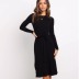 long-sleeved lace-up stretch dress nihaostyles wholesale clothing NSKXN104999