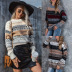 Ethnic Style Rhombus Loose Pullover Sweater NSJXW105054